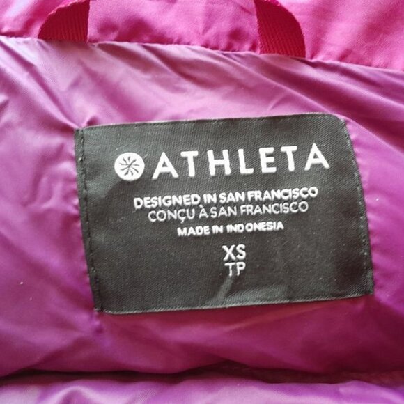 Athleta Woman's Down Coat XS Magenta/Fuchsia/Pink - Picture 5 of 8
